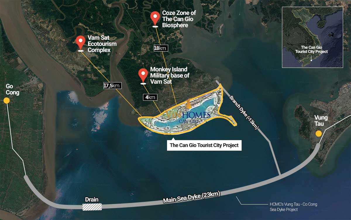 Vị trí Vinhomes Bắc Ninh - Điểm đến đầu tư tại bán đảo sông Cầu 1 Vinhomes Cần Giờ là đại đô thị lấn biển, nằm tại huyện Cần Giờ - TP. Hồ Chí Minh