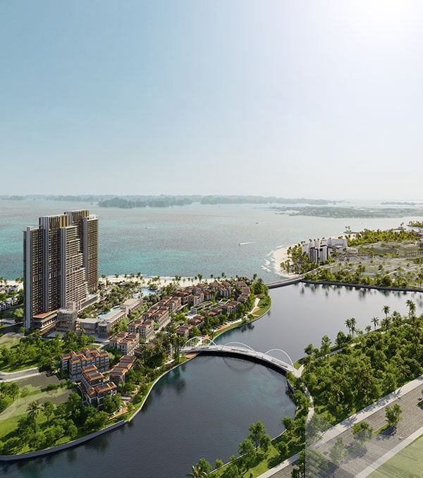 Phối cảnh 2 tòa căn hộ Aria Bay Hạ Long