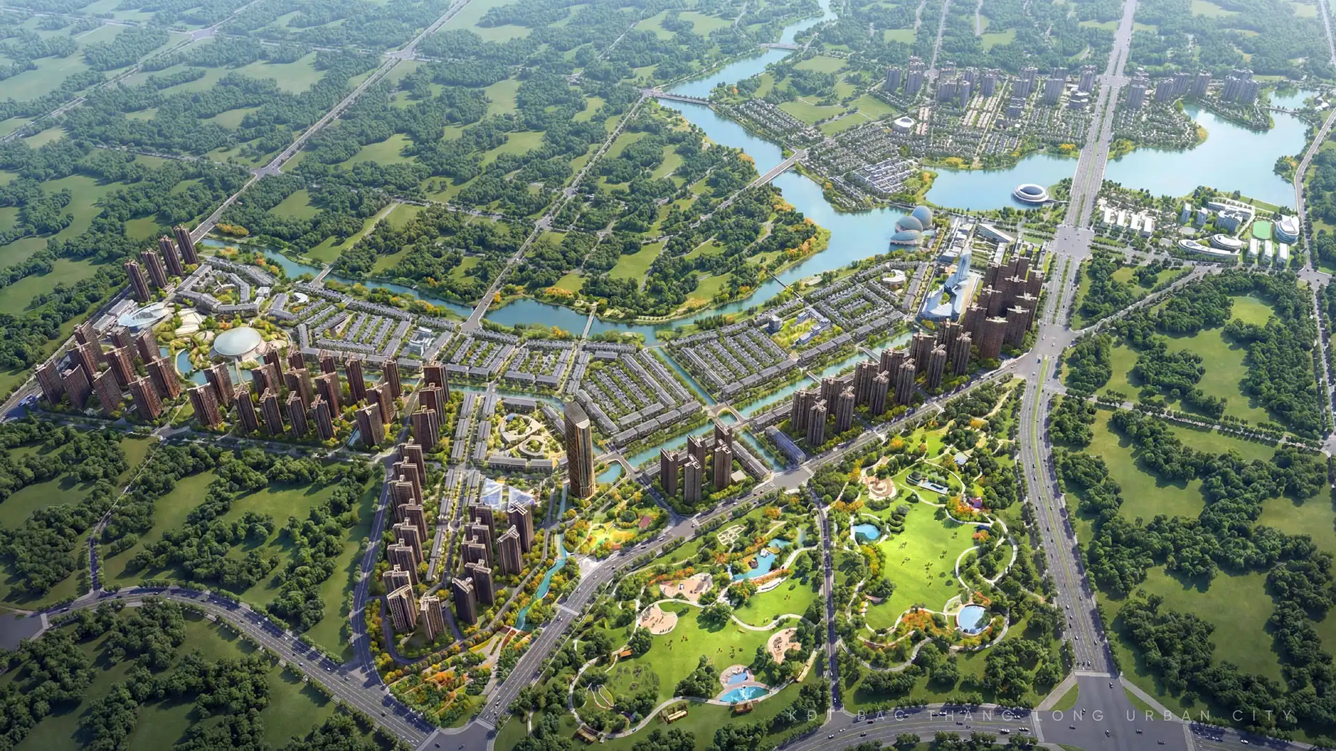 Phối cảnh dự án Bắc Thăng Long Urban City