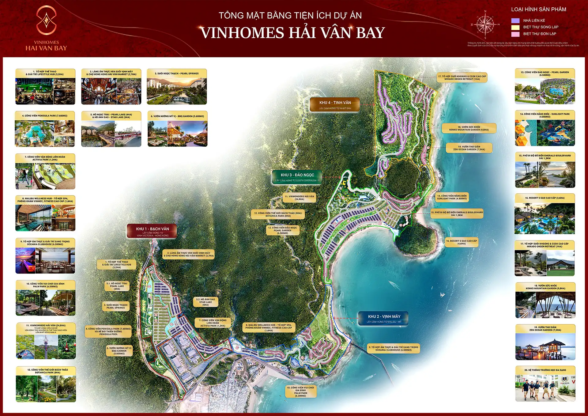 Tổng mặt bằng tiện ích tại Vinhomes Hải Vân Bay