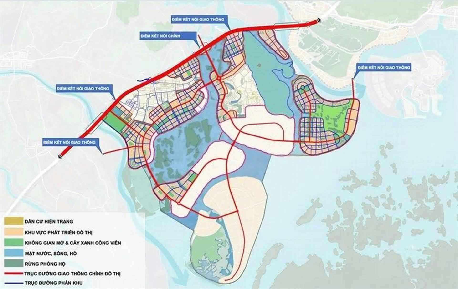 Vị trí dự án Vinhomes Hạ Long Xanh giáp ngay tuyến cao tốc Hà Nội - Hạ Long